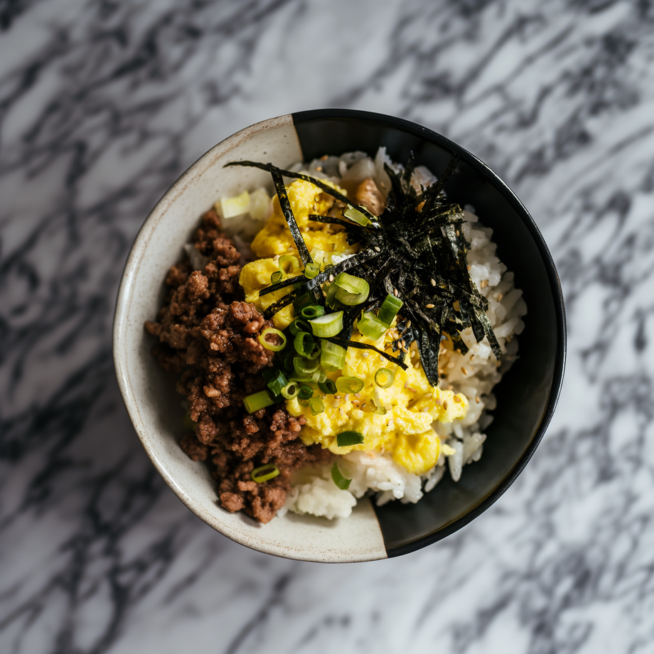 Japanese Soboro Don Recipe with Black Angus Beef Adam's Meat