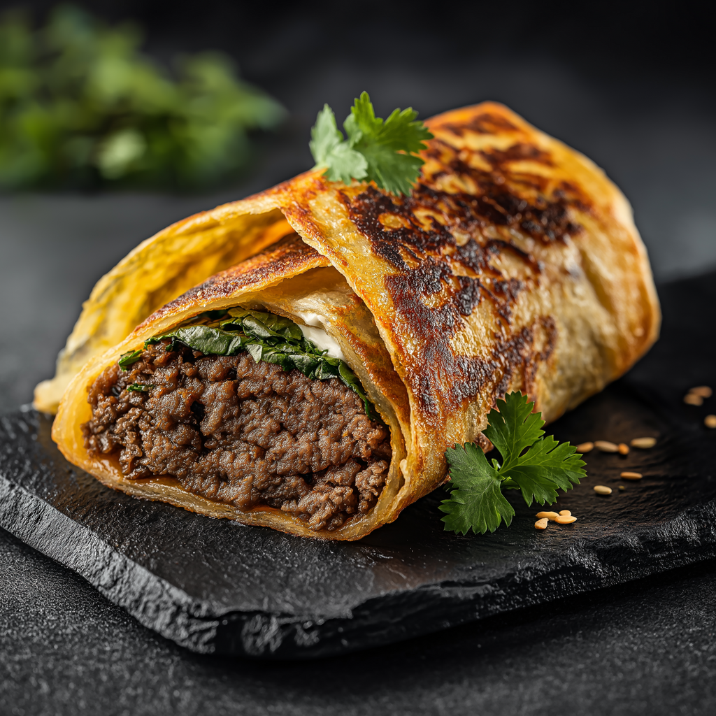 Cheese Wagyu Prata Burger Roll