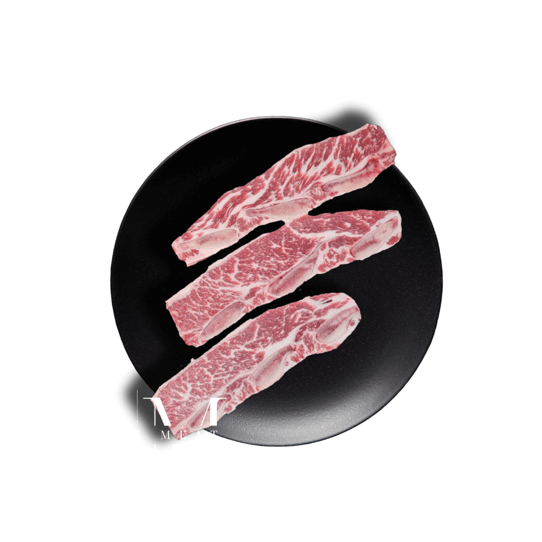 200 Days Grain-Fed Black Angus Beef Ribs Asado Style at Adam's Meat