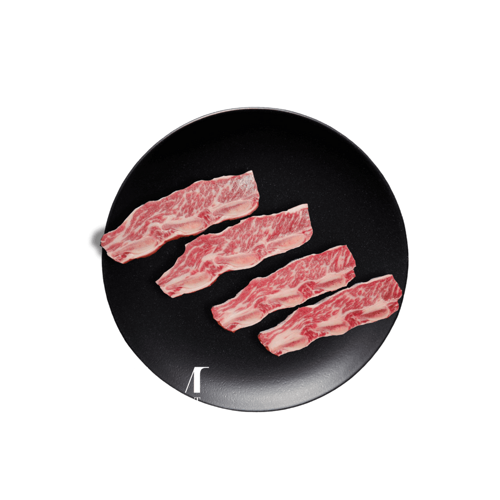 Black Angus Beef Ribs Galbi 200 Days Grain-fed Angus Beef Premium Galbi Beef Quality Black Angus Ribs Gourmet Beef Ribs