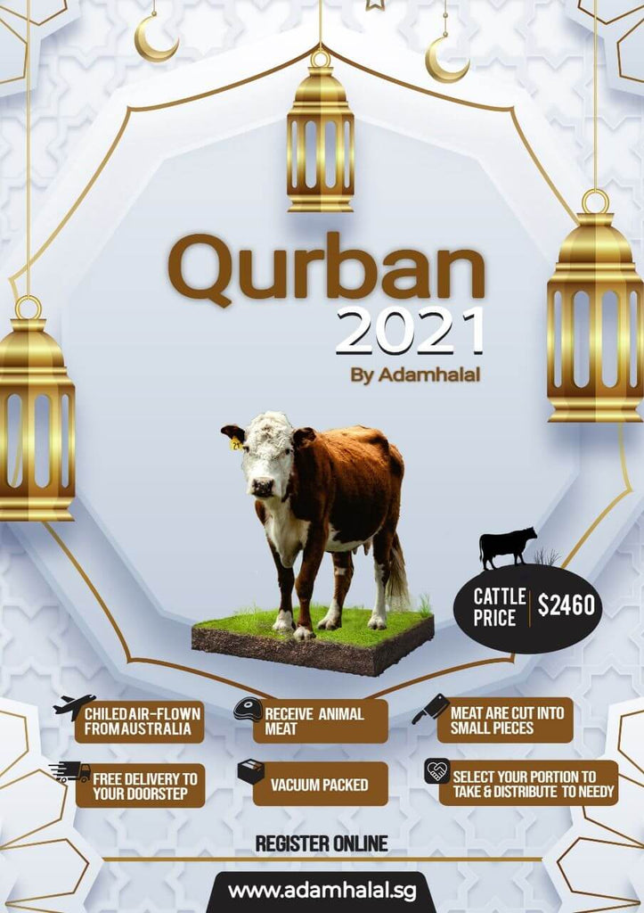 Singapore Cattle Qurban 2021 (Air-freight) at $340 only from Adam's Meat
